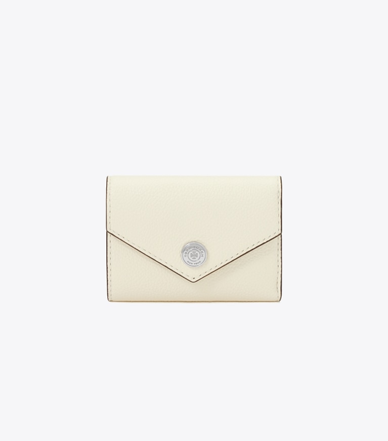 Tory Burch designer 財布 ペブル スモール エンベロープウォレット in Warm White front
