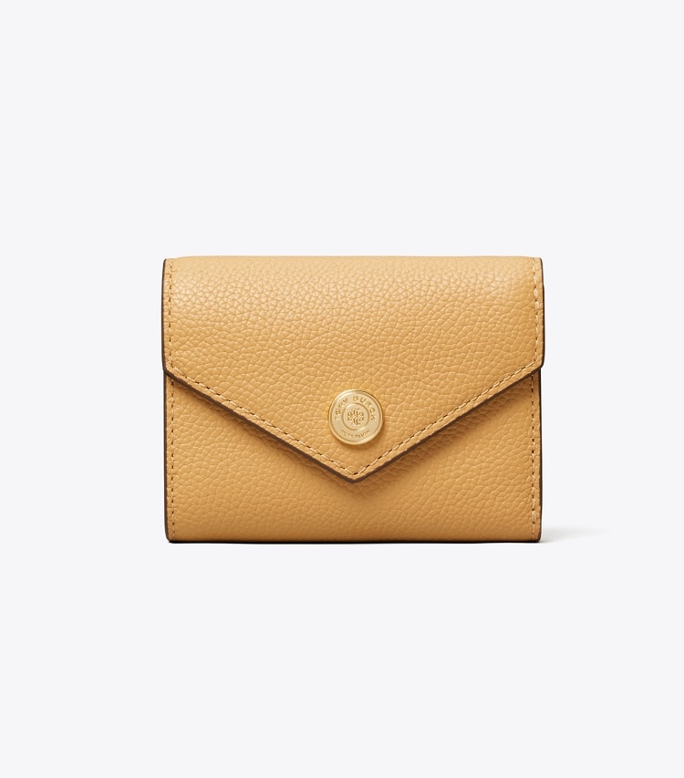 Tory Burch designer wallets Small Pebble Envelope Wallet in Biscotti front
