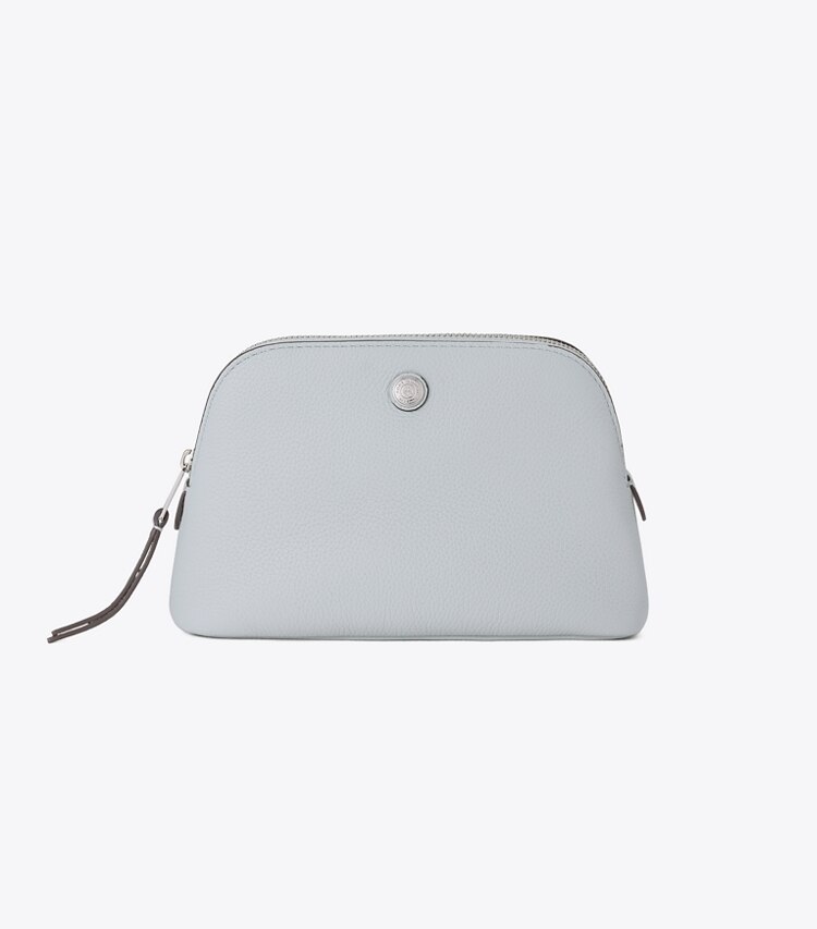 Tory Burch designer ポーチ ペブルド ドーム スモール コスメティックケース in Sea front