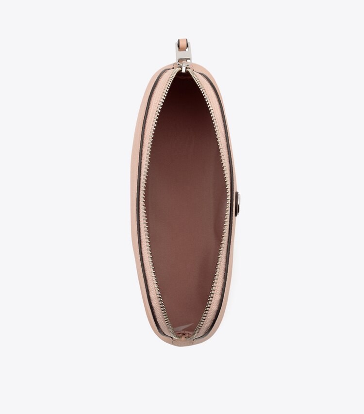 Tory Burch designer ポーチ ペブルド ドーム スモール コスメティックケース in Goan Sand オーバーヘッド