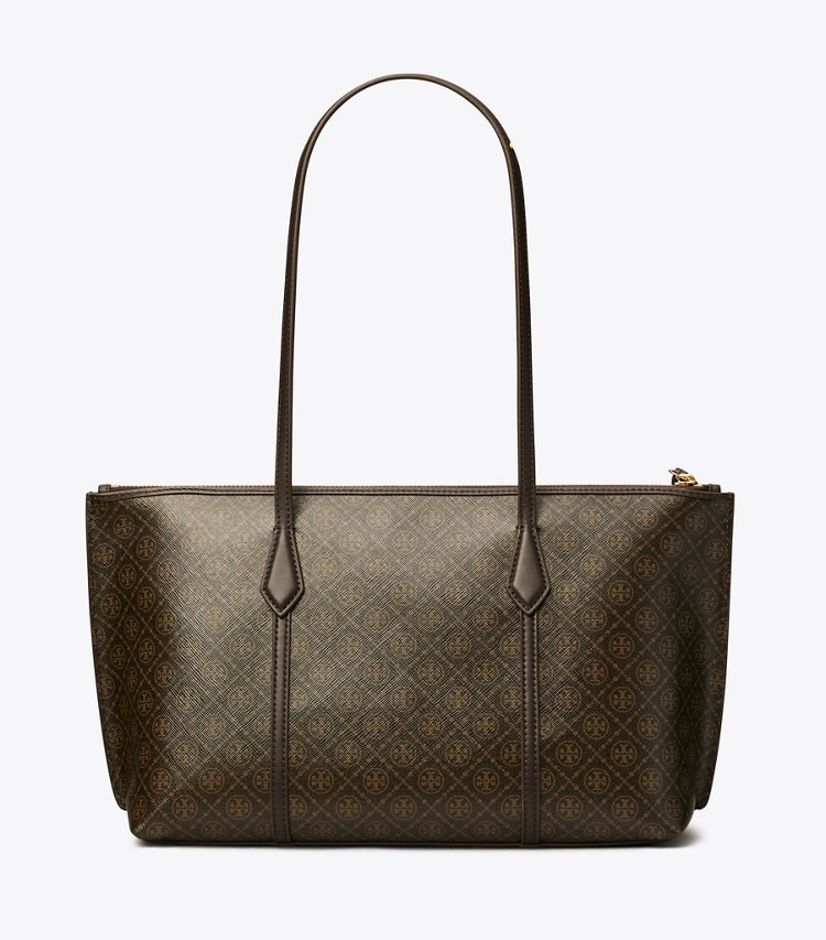 Tory Burch designer tote bags Small Perry Coated Canvas Tote in French Press back