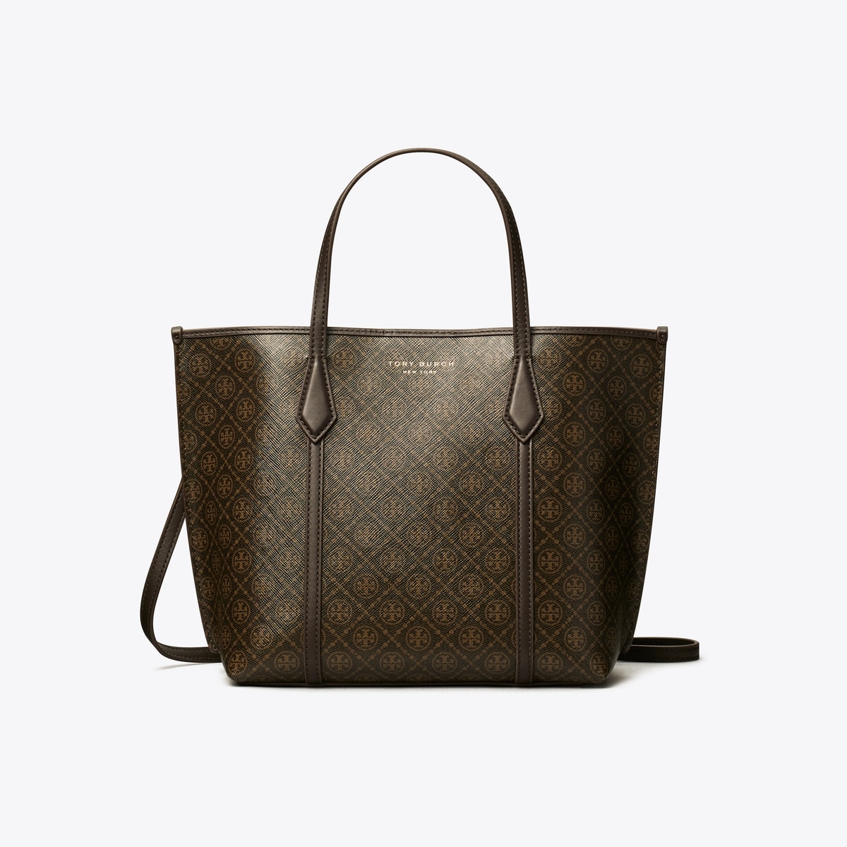 Tory Burch ☆ SMALL PERRY COMPARTMENT BAG [正規品/関税込] Small Perry Triple-Compartment Tote Bag, Light Umber | Tory