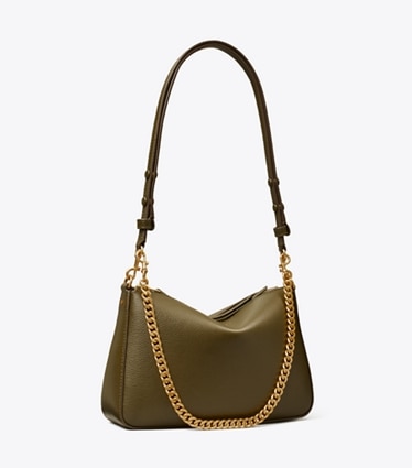 Tory Burch designer shoulder bags Small Perry Shoulder Bag in Dark Olive angle