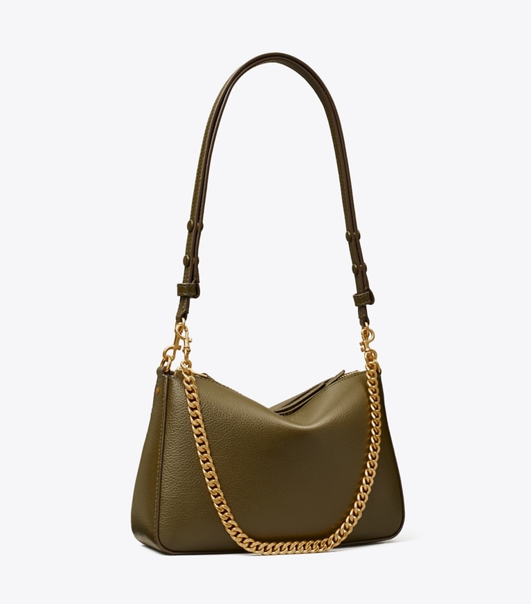 Tory Burch designer schultertaschen Small Perry Shoulder Bag in Dark Olive angle