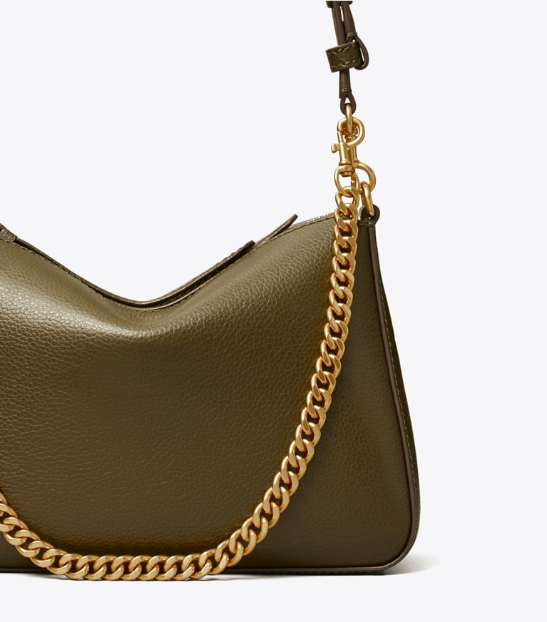 Tory Burch designer schultertaschen Small Perry Shoulder Bag in Dark Olive detail