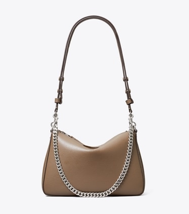 Tory Burch designer shoulder bags Small Perry Shoulder Bag in Wild Mushroom front