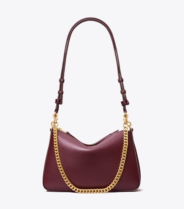 Tory Burch designer shoulder bags Small Perry Shoulder Bag in Beetle Berry front