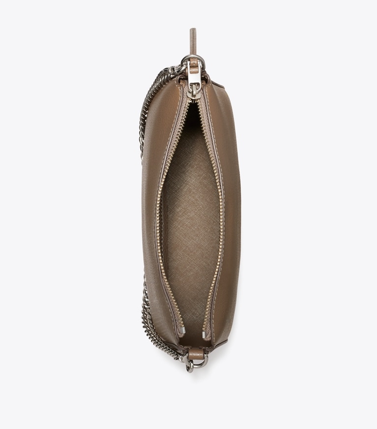 Tory Burch designer shoulder bags Small Perry Shoulder Bag in Wild Mushroom overhead