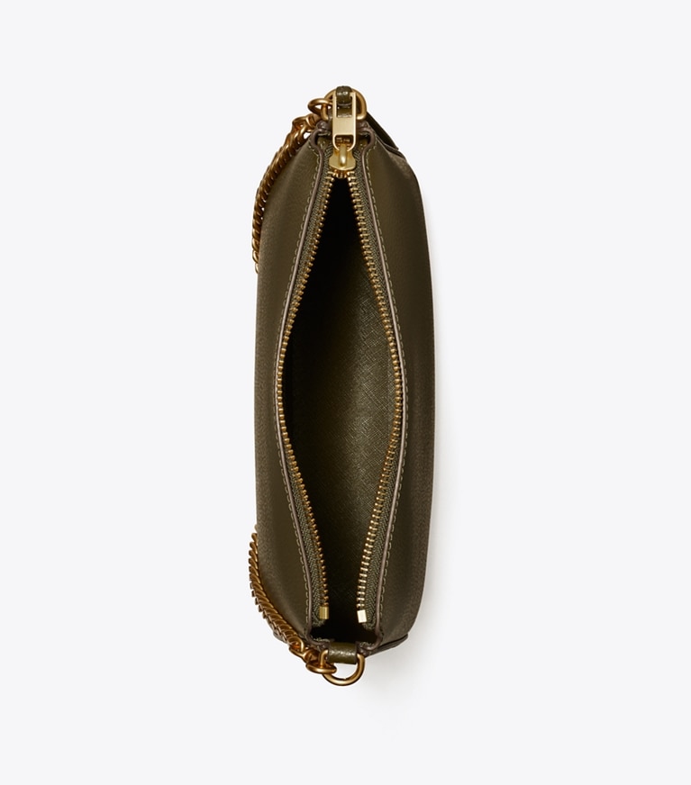 Tory Burch designer schultertaschen Small Perry Shoulder Bag in Dark Olive von oben