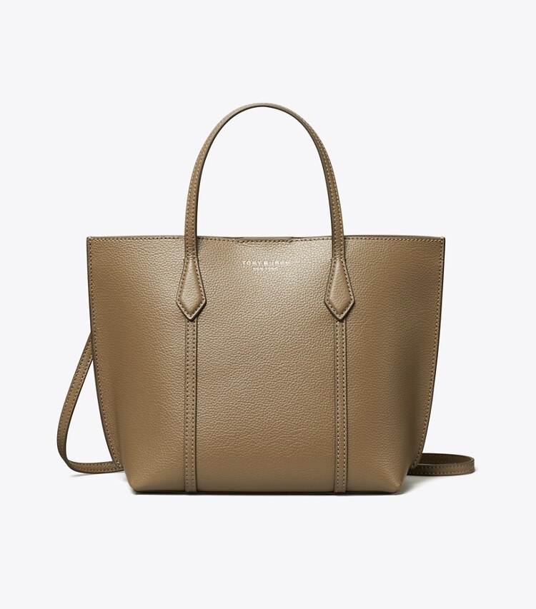 Tory Burch designer tote bags Small Perry Tote in Wild Mushroom front