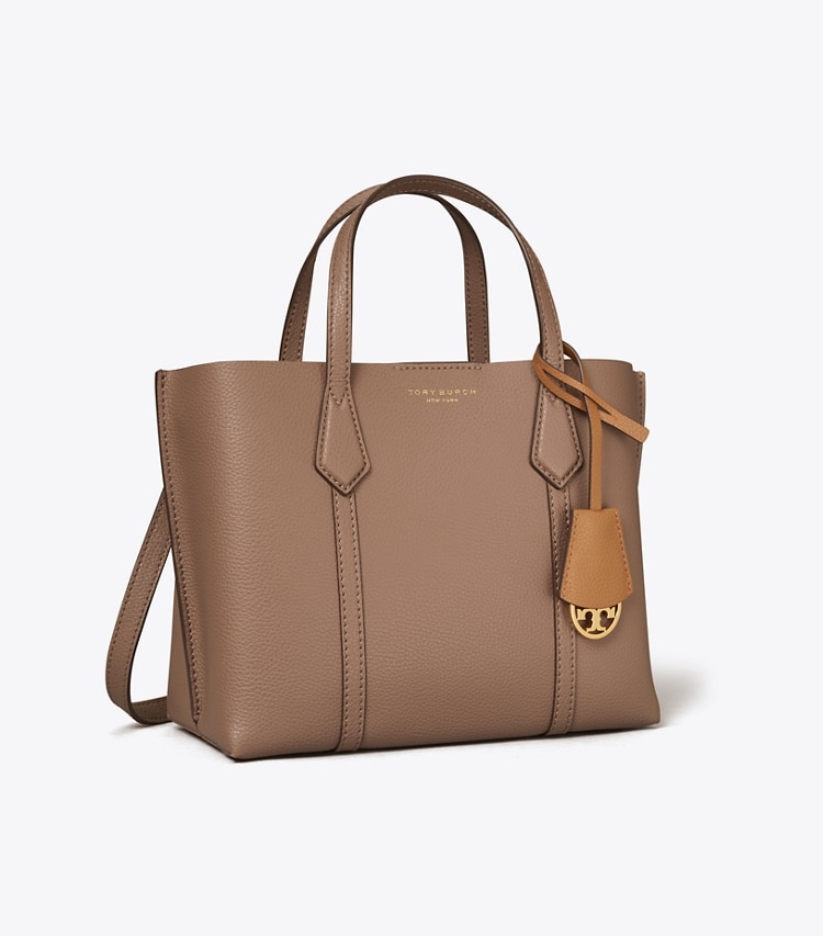 Tory Burch designer トートバッグ ペリー スモール トリプルコンパートメント トート in CLAM SHELL angle