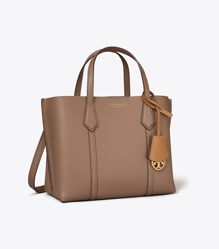 Tory Burch designer トートバッグ ペリー スモール トリプルコンパートメント トート in CLAM SHELL angle