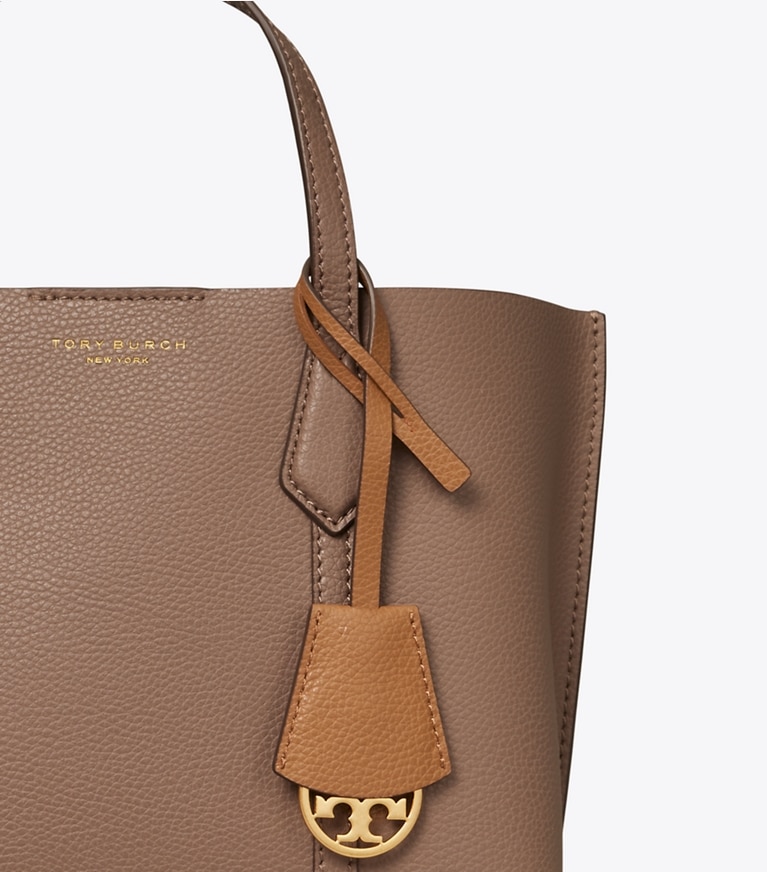 Tory Burch designer トートバッグ ペリー スモール トリプルコンパートメント トート in CLAM SHELL angle