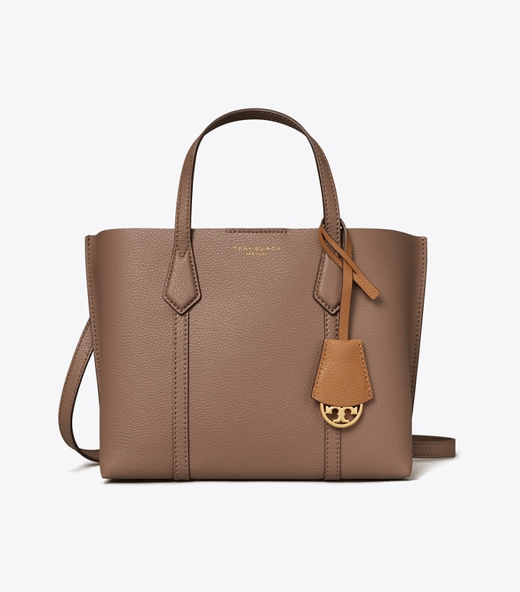 Tory Burch designer トートバッグ ペリー スモール トリプルコンパートメント トート in CLAM SHELL front