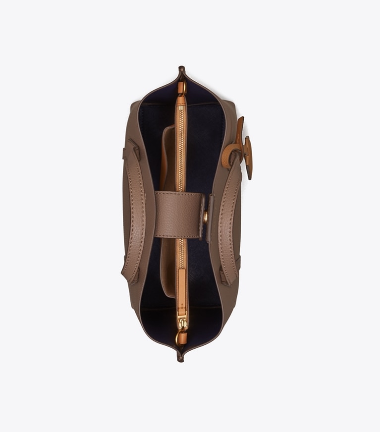 Tory Burch designer トートバッグ ペリー スモール トリプルコンパートメント トート in CLAM SHELL angle