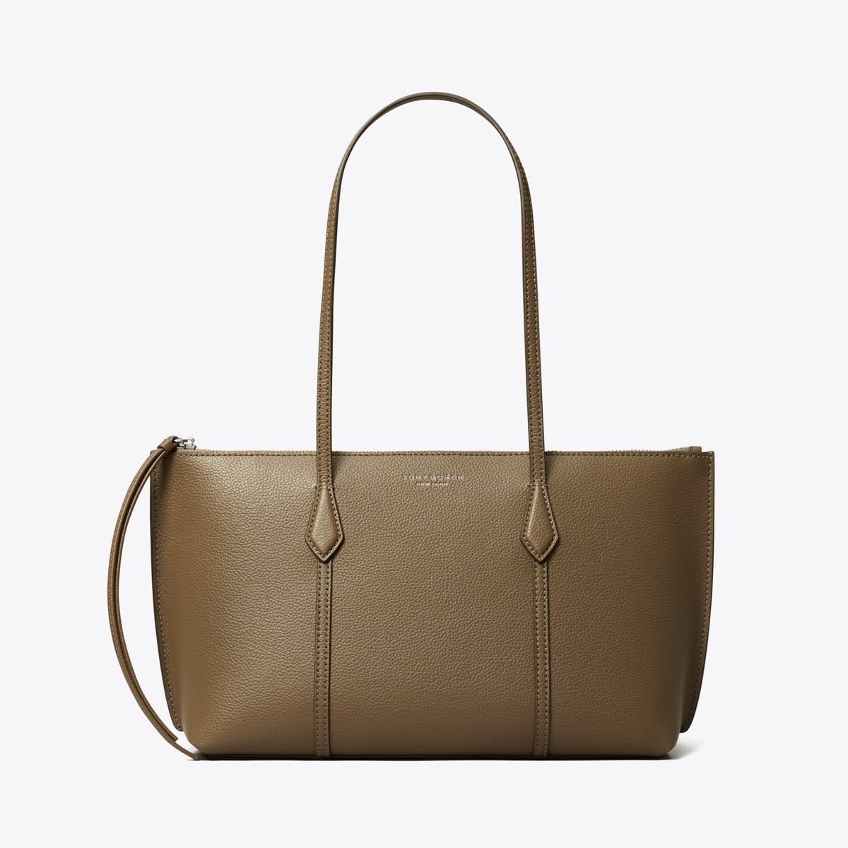 【関税・送料込み】TORY BURCH BROWN LEATHER PERRY TOTE BAG Tory Burch Brown Leather Small Perry Triple-Compartment Tote