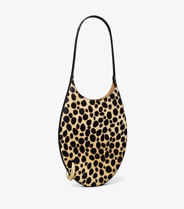 Tory Burch designer shoulder bags Small Pierced Calf Hair Handbag in Multi angle