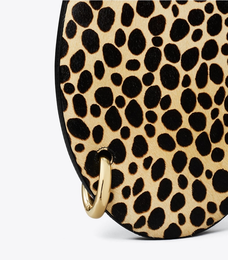 Tory Burch designer shoulder bags Small Pierced Calf Hair Handbag in Multi detail