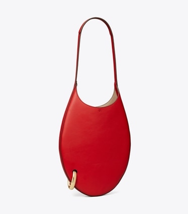 Tory Burch designer shoulder bags Small Pierced Handbag in Red Sky angle
