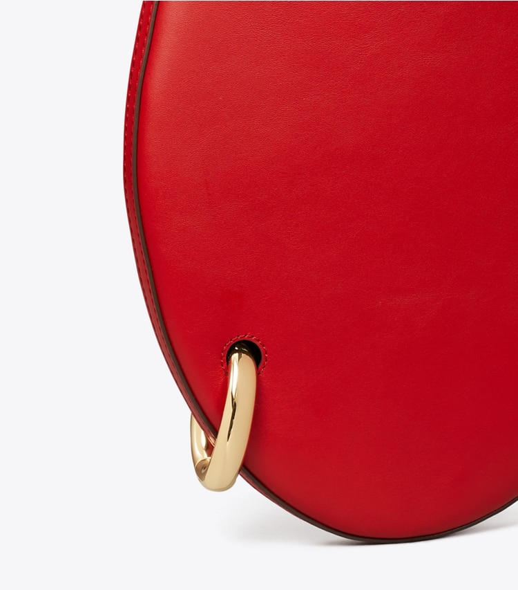 Tory Burch designer ショルダーバッグ ピアス スモールバッグ in Red Sky ディテール