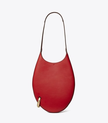 Tory Burch designer shoulder bags Small Pierced Handbag in Red Sky front