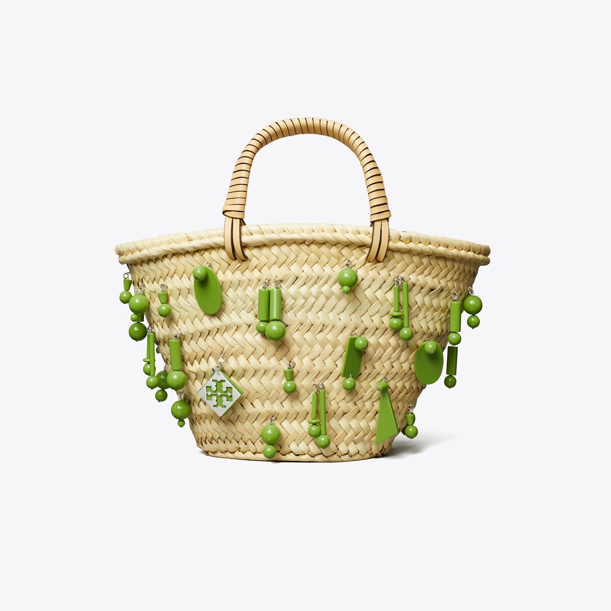 トートバッグ Tory Burch SMALL RAFFIA EMBROIDERED TOTE Small Raffia Embroidered Tote: Women's Designer Tote Bags