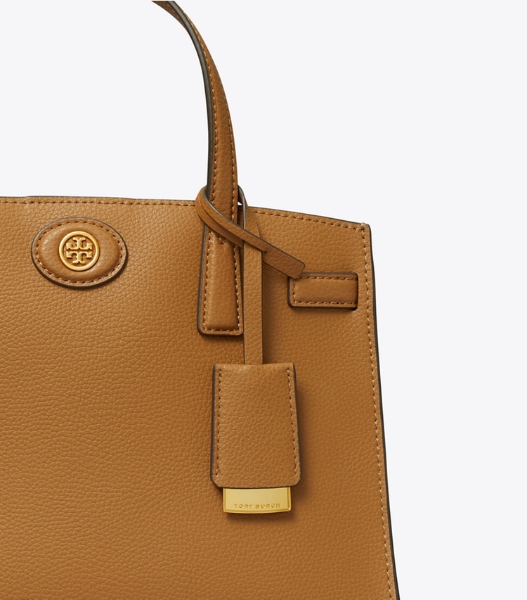 Tory Burch designer satchels Small Robinson Satchel in Tiger'S Eye detail