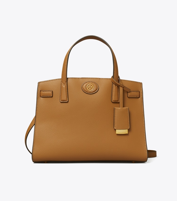 Tory Burch designer satchels Small Robinson Satchel in Tiger'S Eye front