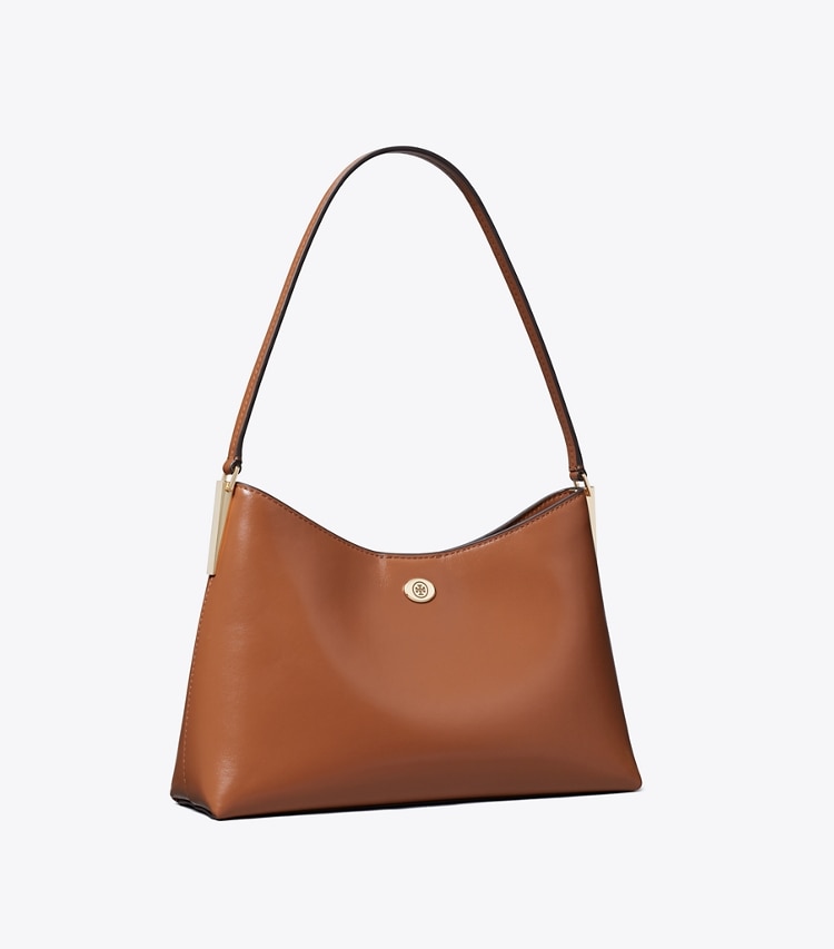 Tory Burch designer shoulder bags Small Robinson Shoulder Bag in Aged Tan angle