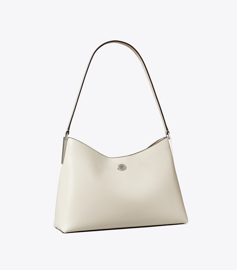 Tory Burch designer shoulder bags Small Robinson Shoulder Bag in Light Cream angle