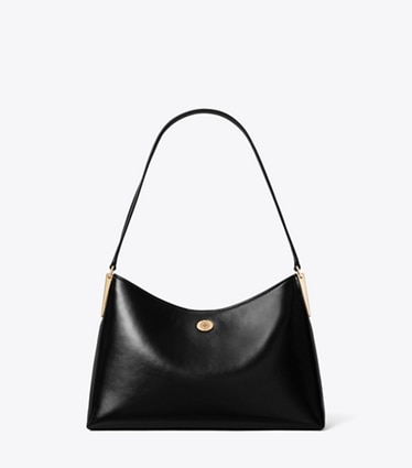 Tory Burch designer shoulder bags Small Robinson Shoulder Bag in Black front