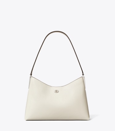 Tory Burch designer shoulder bags Small Robinson Shoulder Bag in Light Cream front