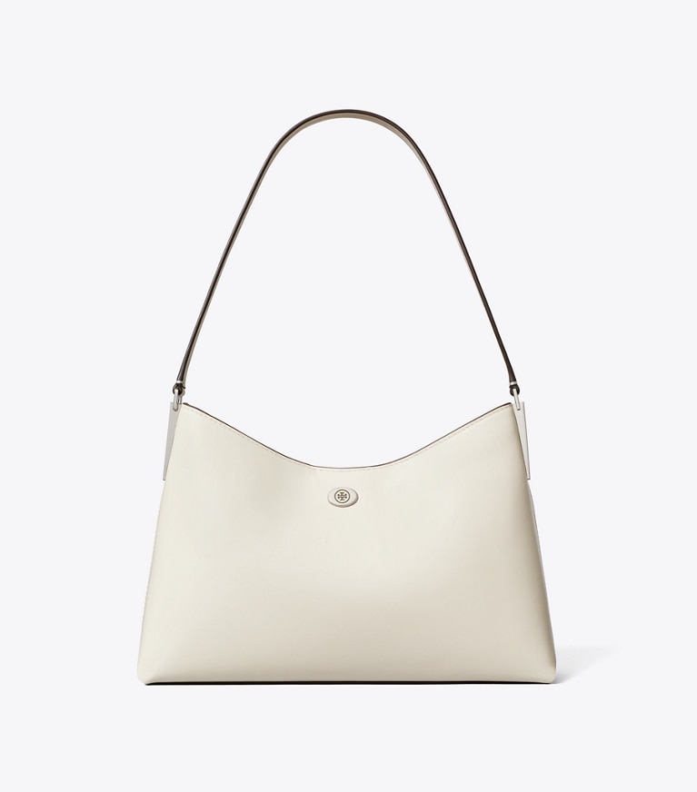 Tory Burch designer shoulder bags Small Robinson Shoulder Bag in Light Cream front