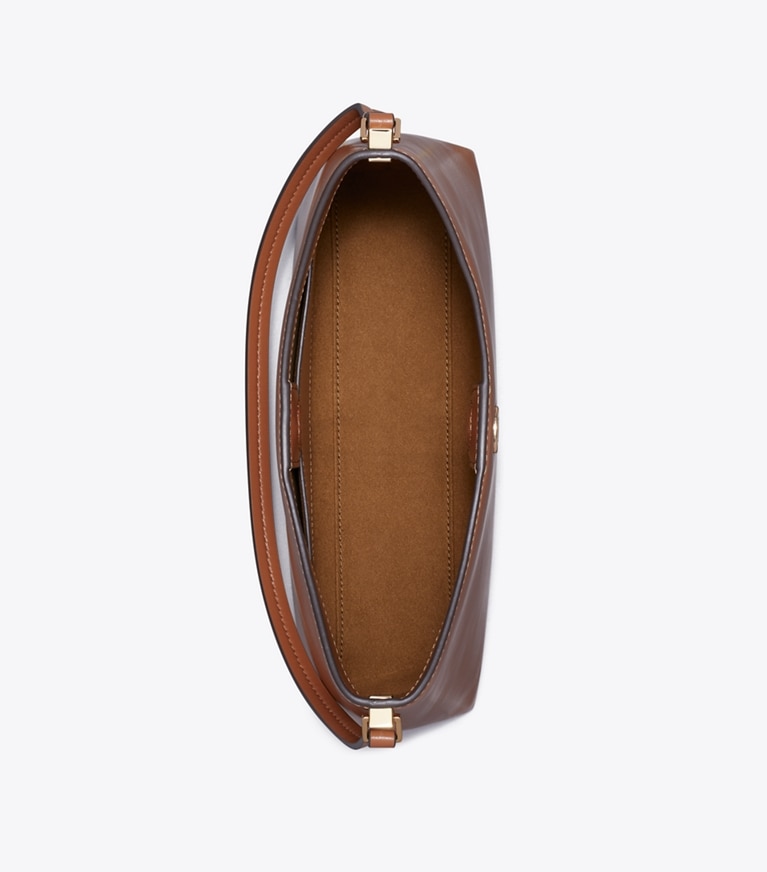 Tory Burch designer shoulder bags Small Robinson Shoulder Bag in Aged Tan overhead