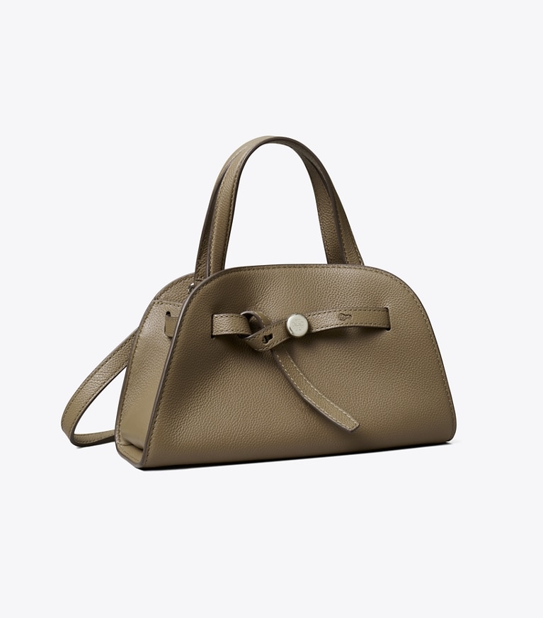 Tory Burch designer クロスボディバッグ ロミー スモール バウレット in Wild Mushroom angle