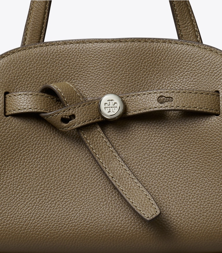 Tory Burch designer クロスボディバッグ ロミー スモール バウレット in Wild Mushroom ディテール