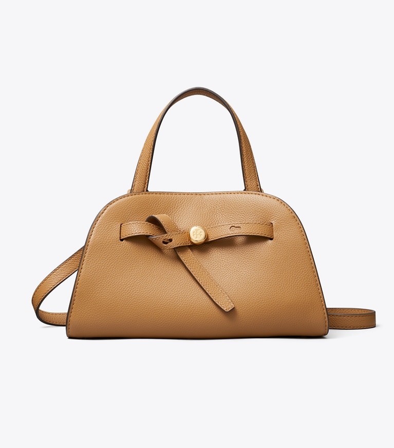 Tory Burch designer クロスボディバッグ ロミー スモール バウレット in Tiramisu front