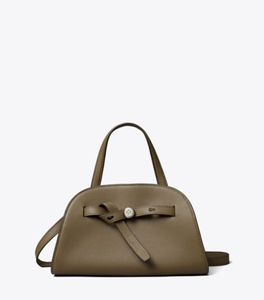 Tory Burch designer クロスボディバッグ ロミー スモール バウレット in Wild Mushroom front