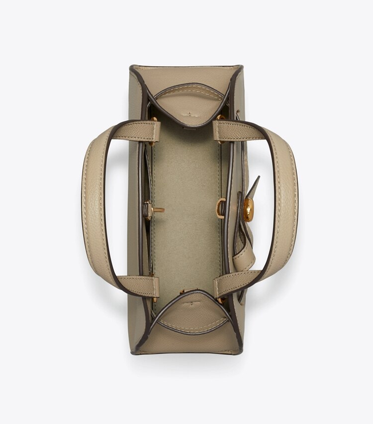 Tory Burch designer クロスボディバッグ ロミー スモール バウレット in Soft Cement オーバーヘッド