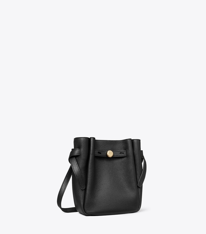 Tory Burch designer crossbody bags Small Romy Crossbody in Black angle