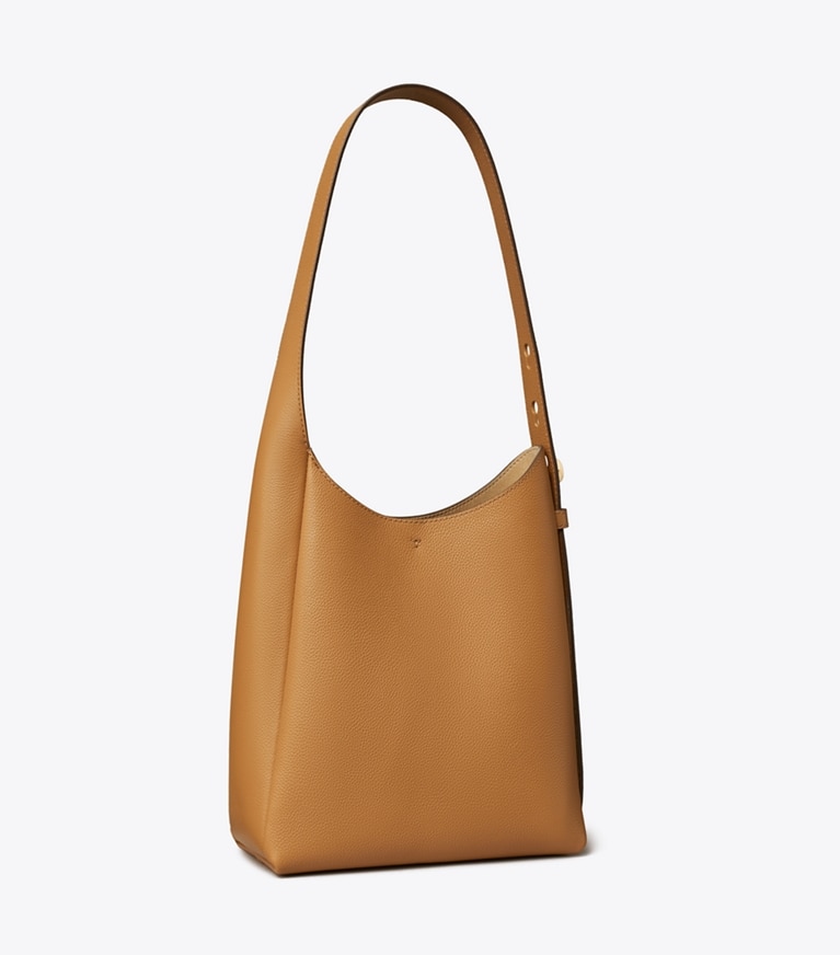 Tory Burch designer hobo bags Small Romy Hobo Bag in Tiramisu angle
