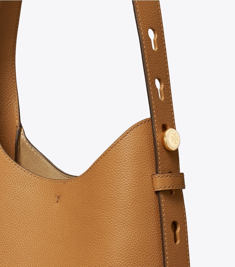 Tory Burch designer hobo bags Small Romy Hobo Bag in Tiramisu angle