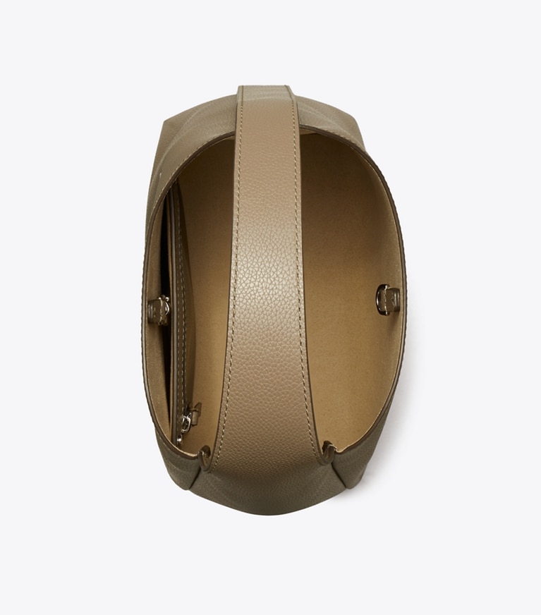 Tory Burch designer hobo bags Small Romy Hobo Bag in Wild Mushroom angle