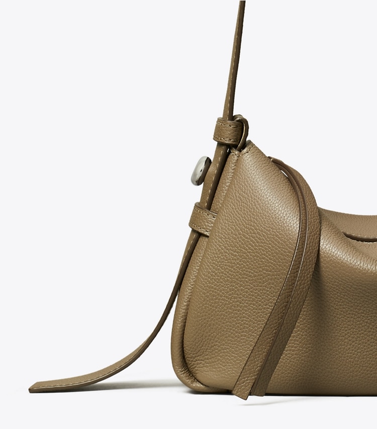Tory Burch designer shoulder bags Small Romy Shoulder Bag in Wild Mushroom detail