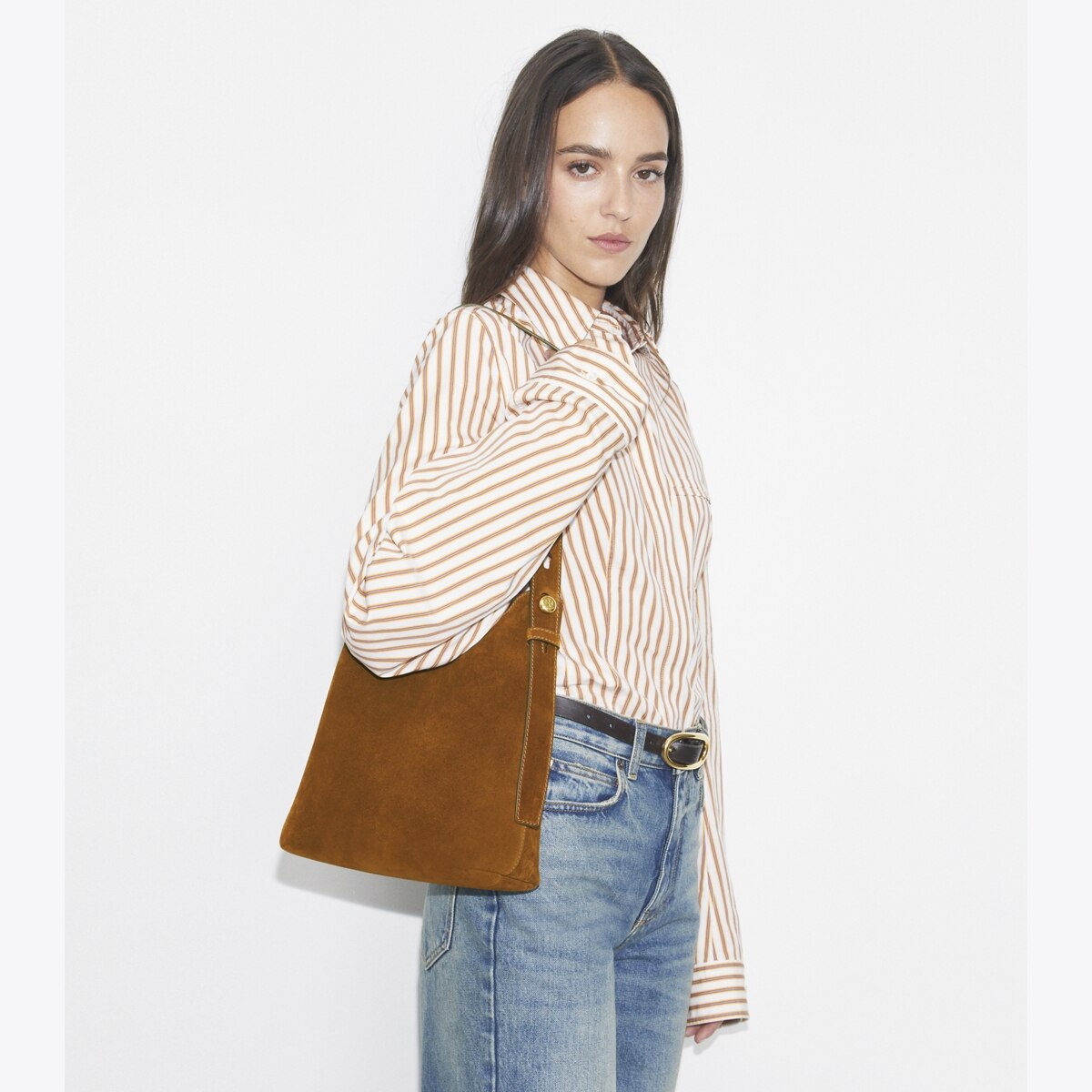 Small Romy Suede Hobo Bag: Women's Designer Hobo Bags | Tory