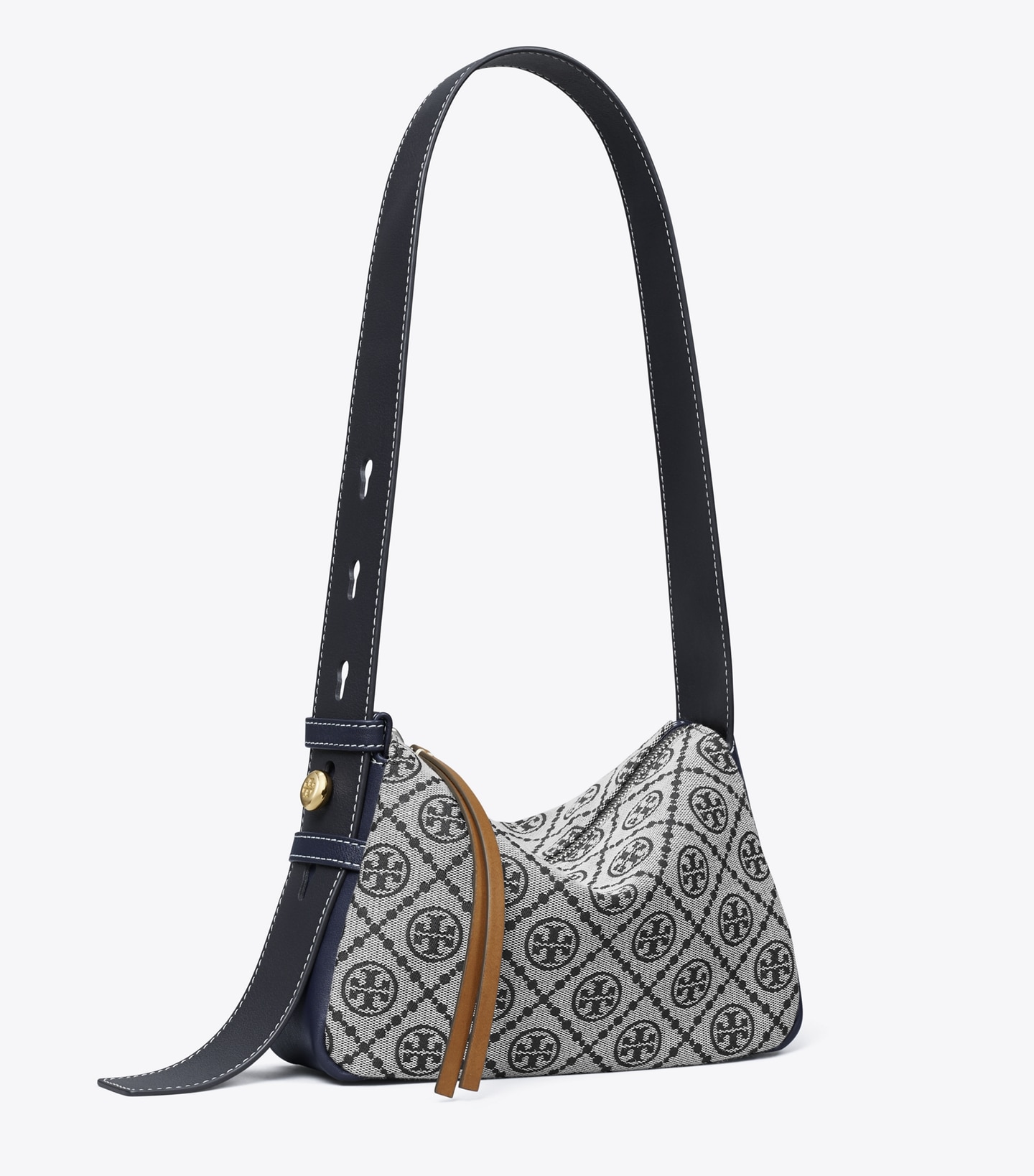 Small Romy T Monogram Shoulder Bag
