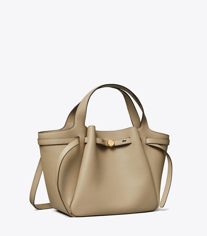 Tory Burch designer トートバッグ ロミー スモールトートバッグ in Soft Cement angle