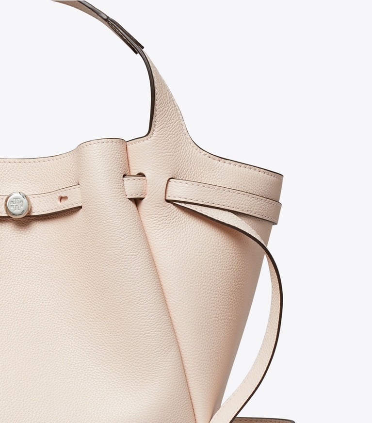 Tory Burch designer トートバッグ ロミー スモールトートバッグ in Soft Pink angle