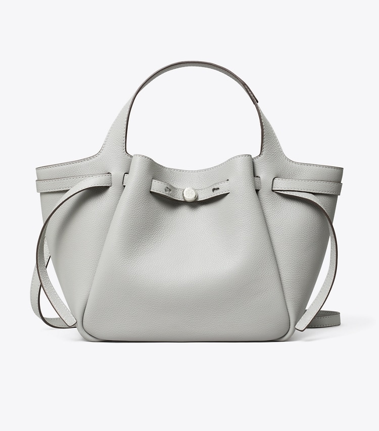 Tory Burch designer tote bags Small Romy Tote in Light Granite front