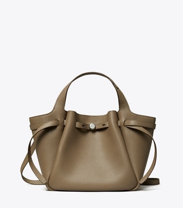 Tory Burch designer トートバッグ ロミー スモールトートバッグ in Wild Mushroom front